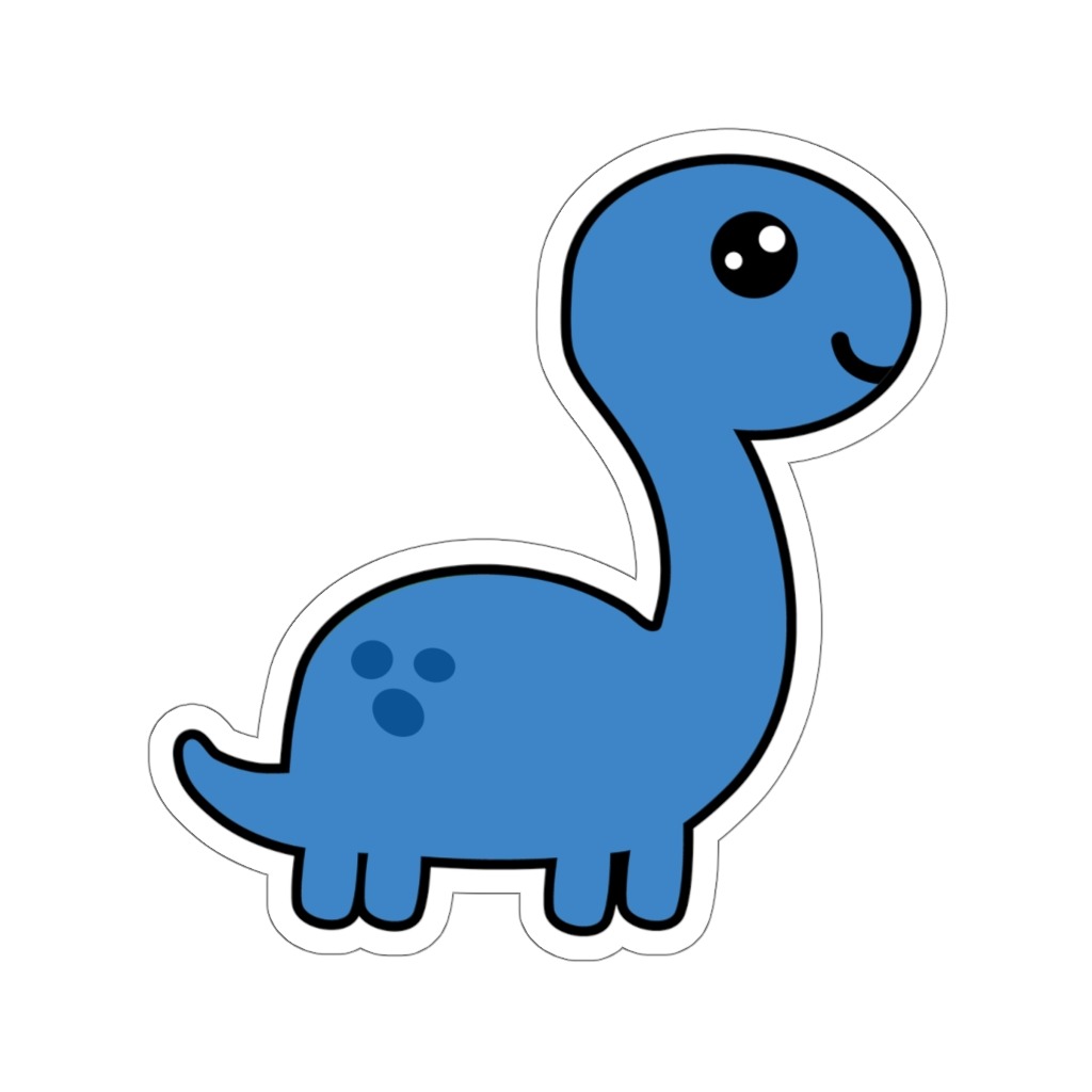 Blue Dino Sticker – Doodlecorn
